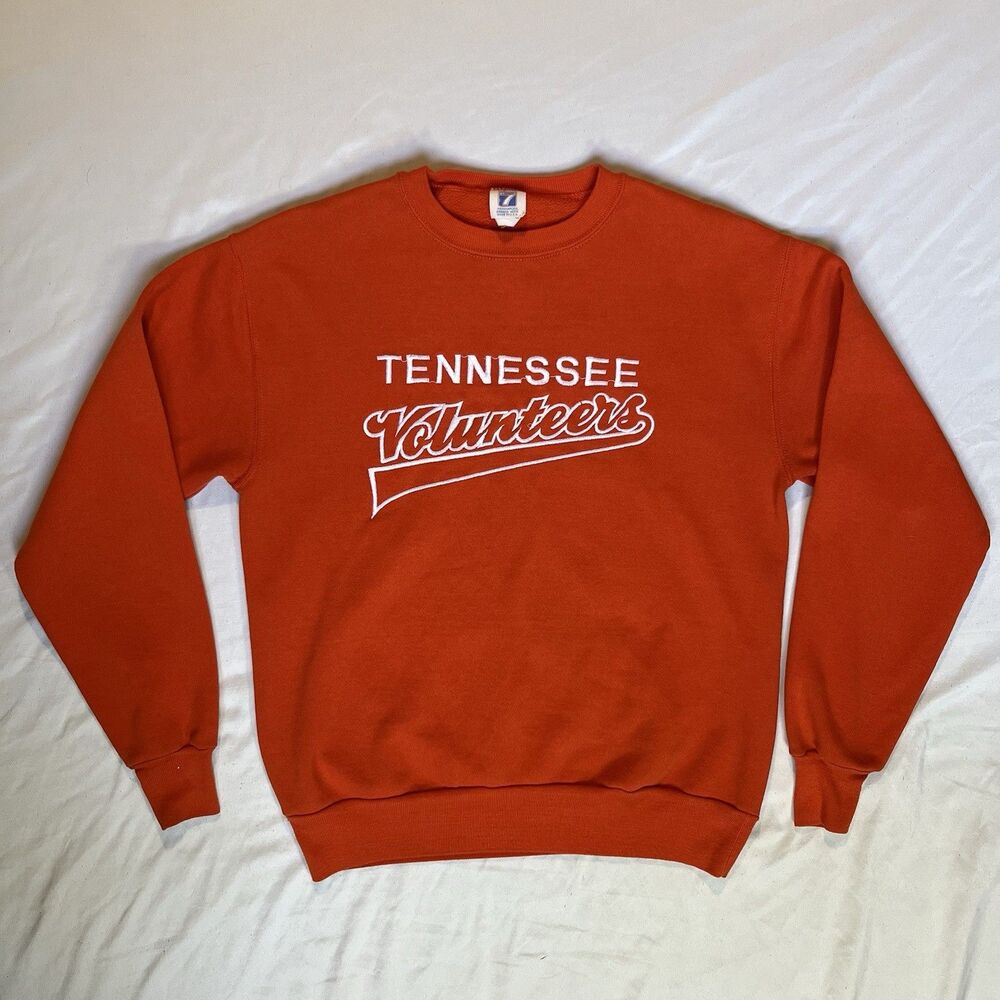 Vintage University Of Tennessee Sweatshirt Medium UT Orange USA Made Embroidered